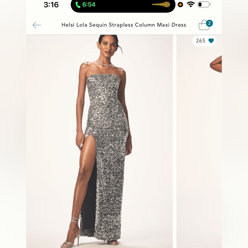 Helsi Lola Silver Sequin Maxi Skirt